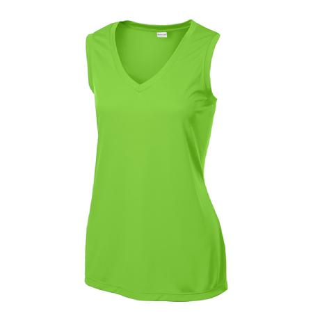 Ladies Sleeveless PosiCharge Competitor V-Neck Tee image
