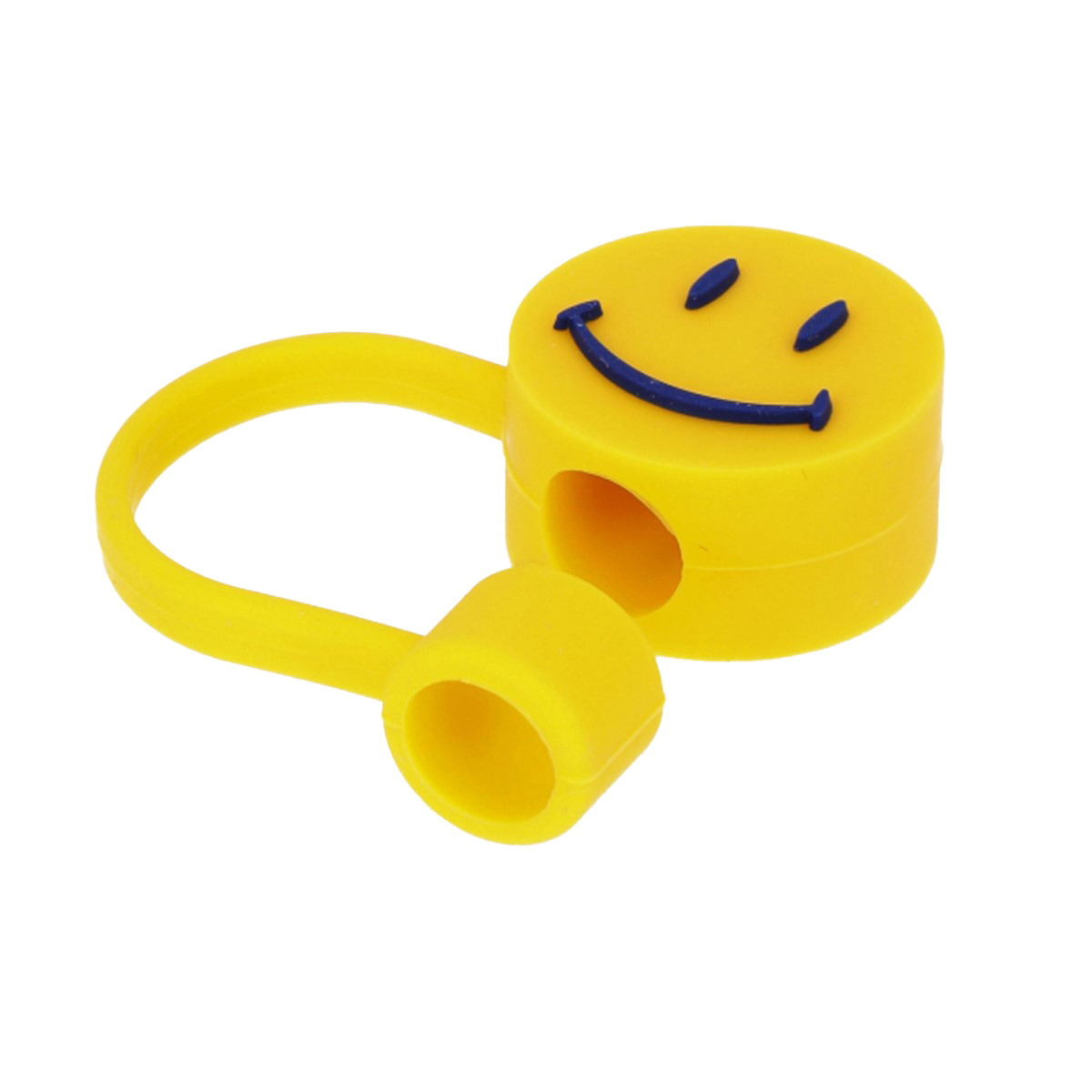 Main image of 'Smiley' Straw Topper - Yellow image