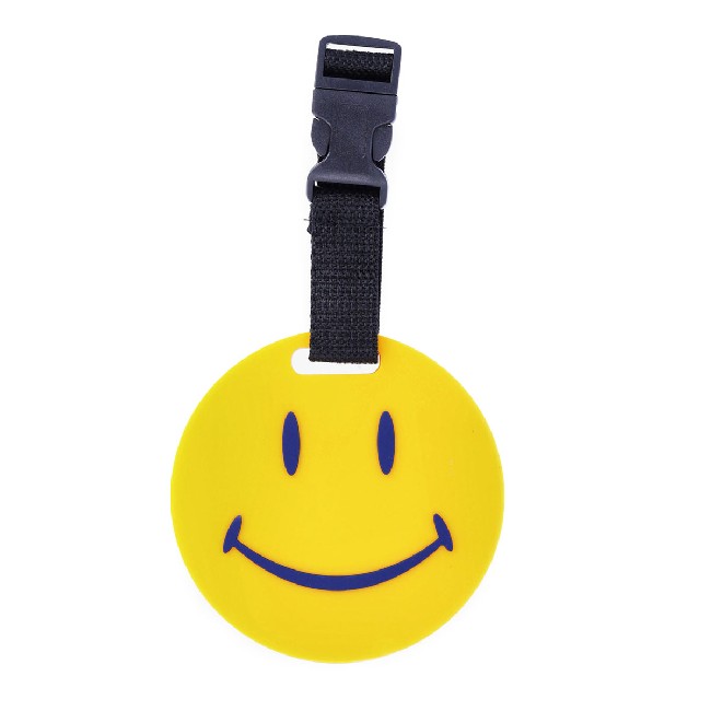 Main image of 'Smiley' Luggage Tag - Yellow image