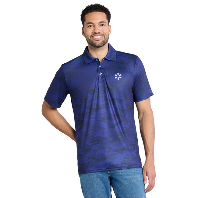 Main image of 'Spark' Sublimated Polo Unisex - Navy Camo image