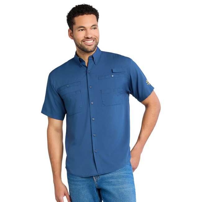 Main image of 'Spark' Performance Short Sleeve Shirt Unisex - Navy image