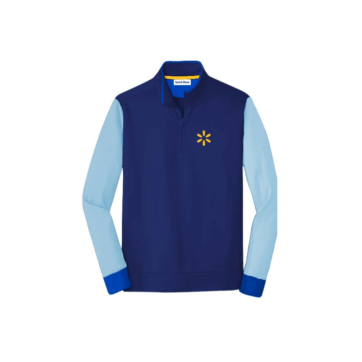 Main image of 'Spark' Unisex Quarter Zip - Color Block Blues image