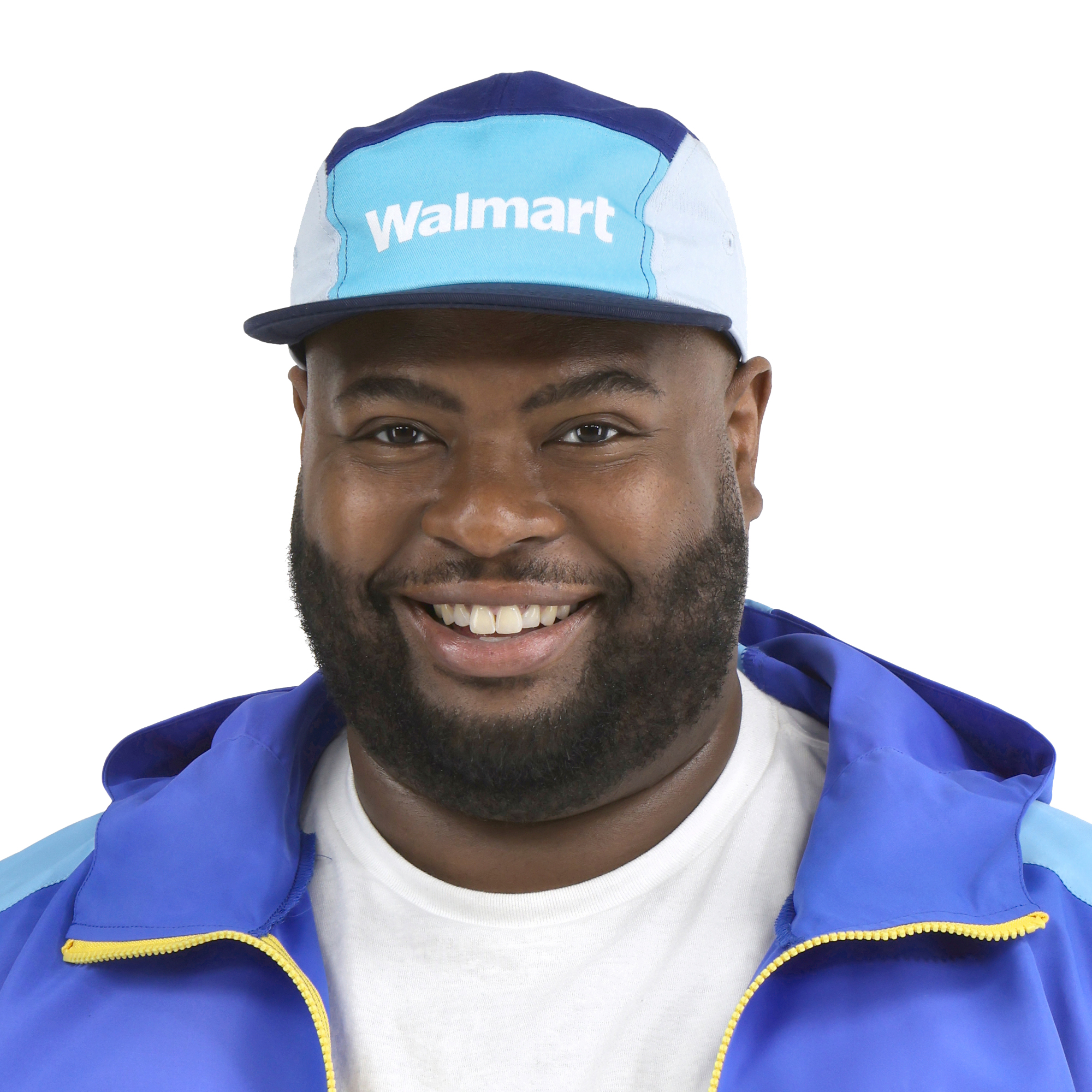 Main image of 'Walmart' Color Blocked Hat - Blue image