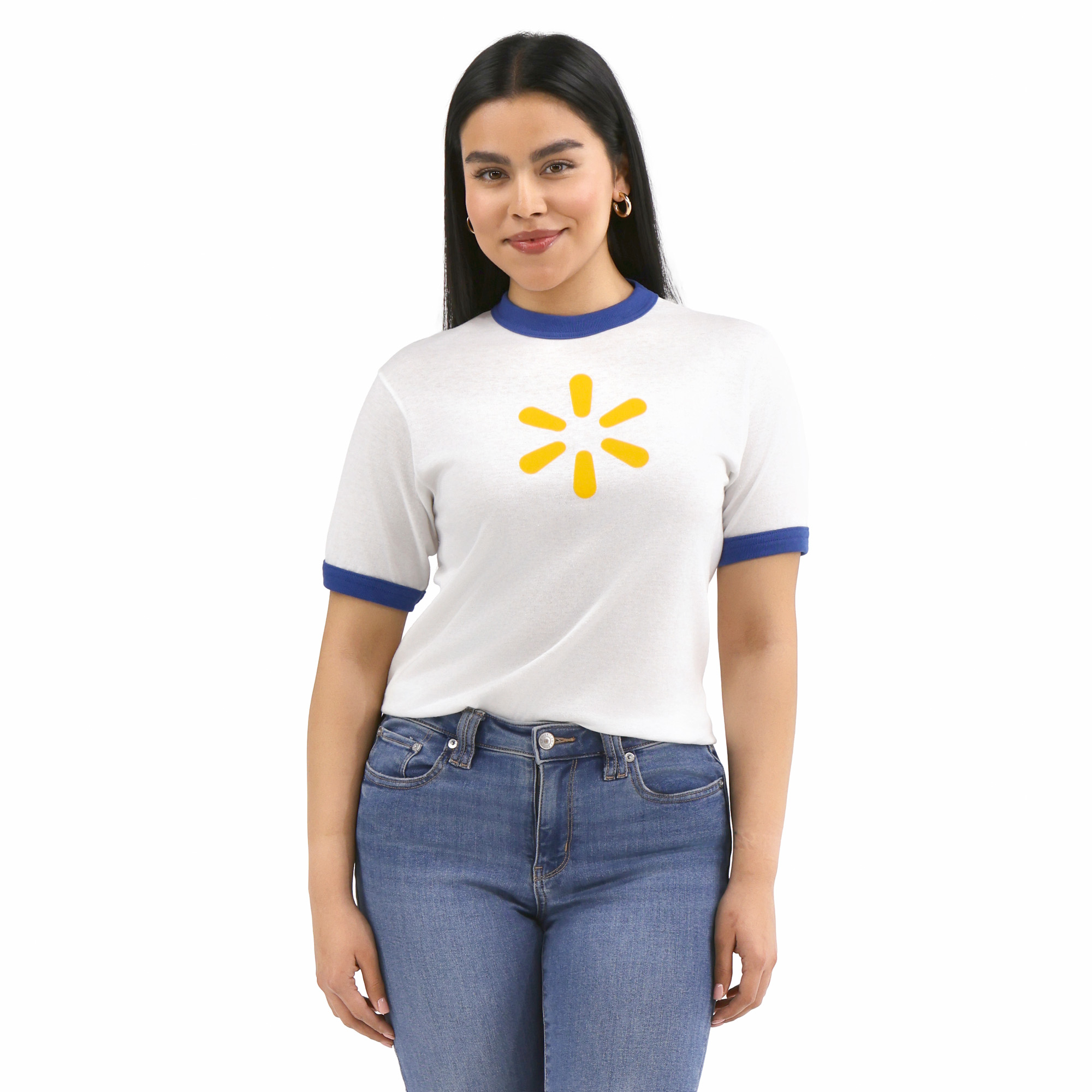 Main image of 'Spark' Unisex Ringer T-Shirt - White image
