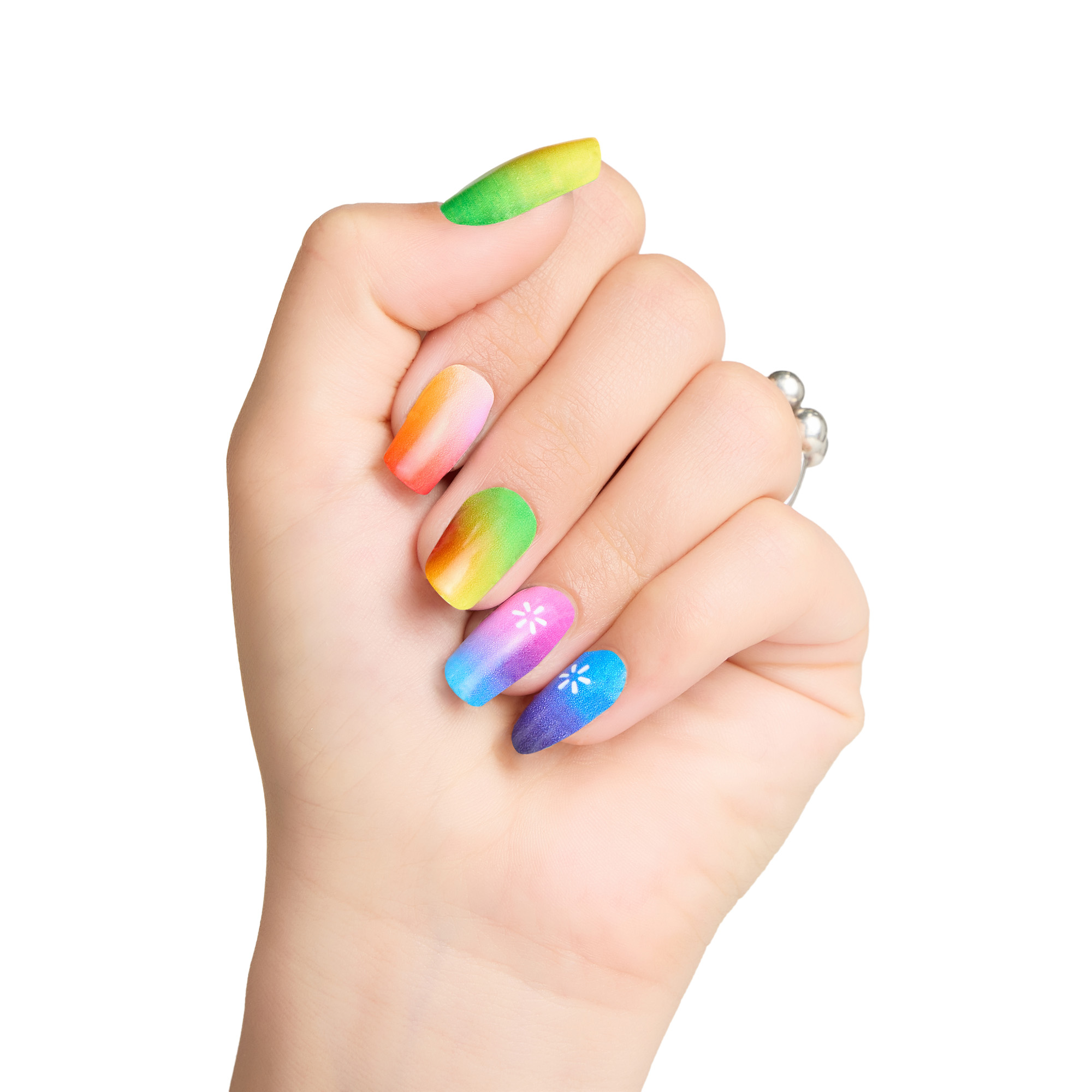 Main image of 'Rainbow' Nail Stickers - Multi image