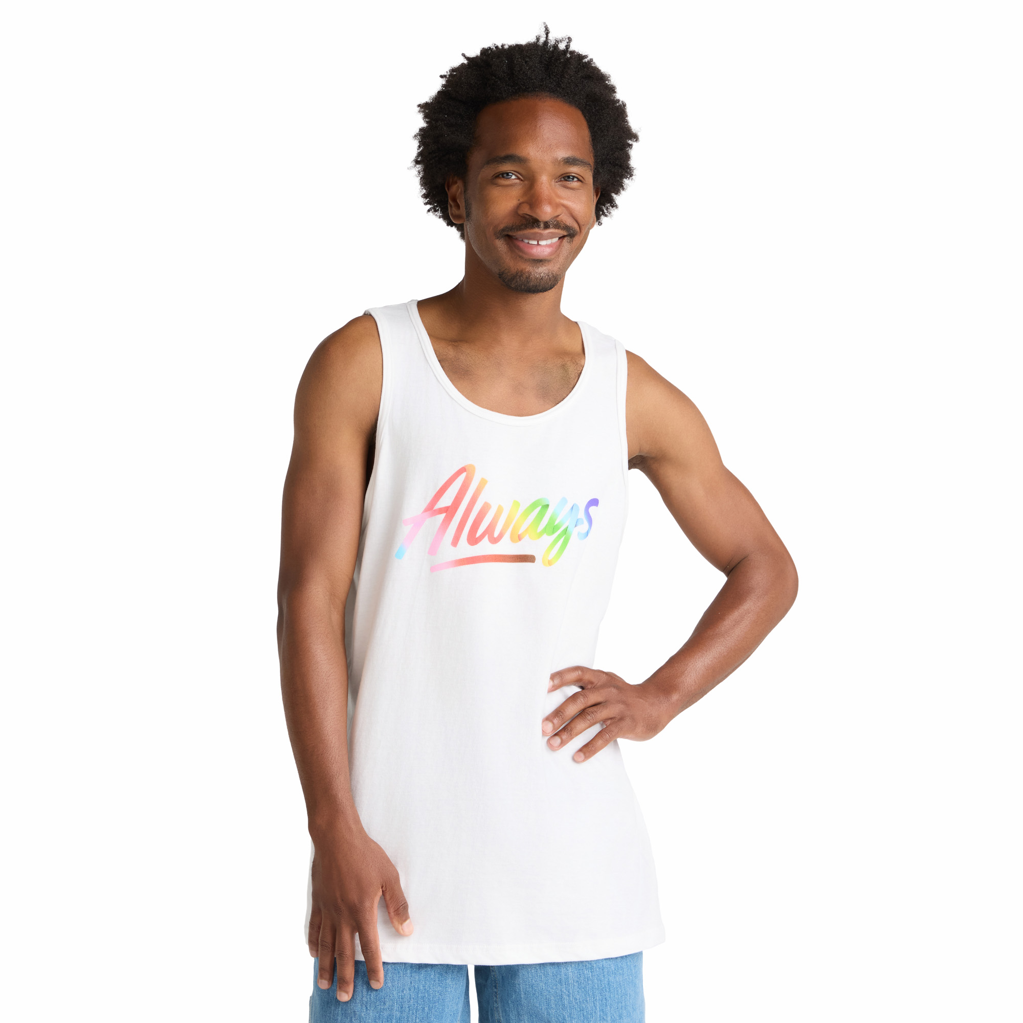 Main image of 'Always' Men's Tank - White image