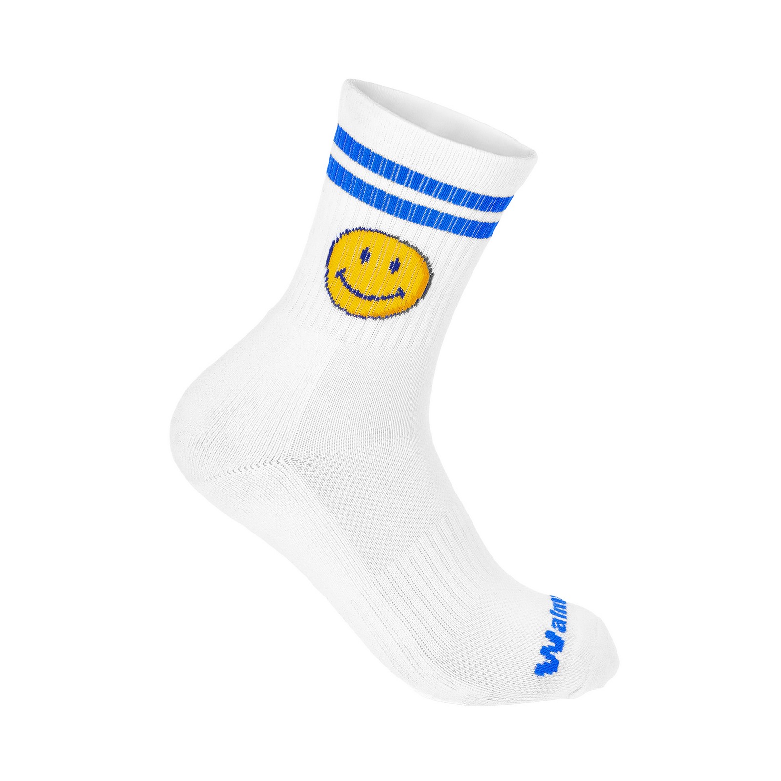 Main image of 'Sparky' Striped Crew Socks Unisex - White image