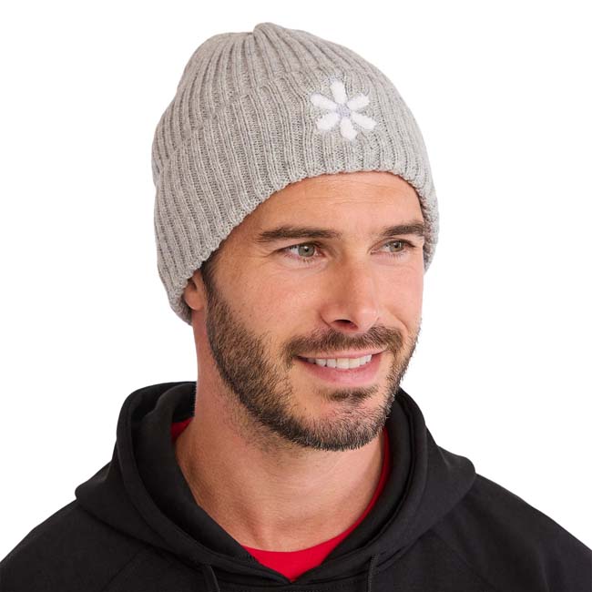 Main image of 'Spark' Cable Knit Beanie - Grey image