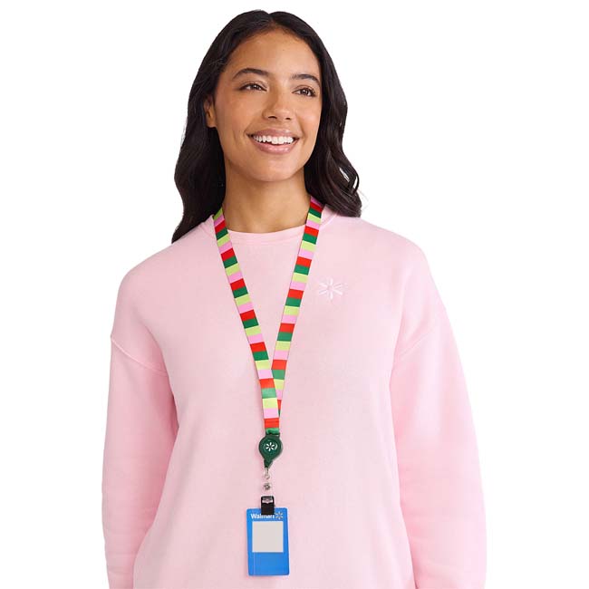 Main image of 'Spark' Striped Lanyard + Badge Reel image