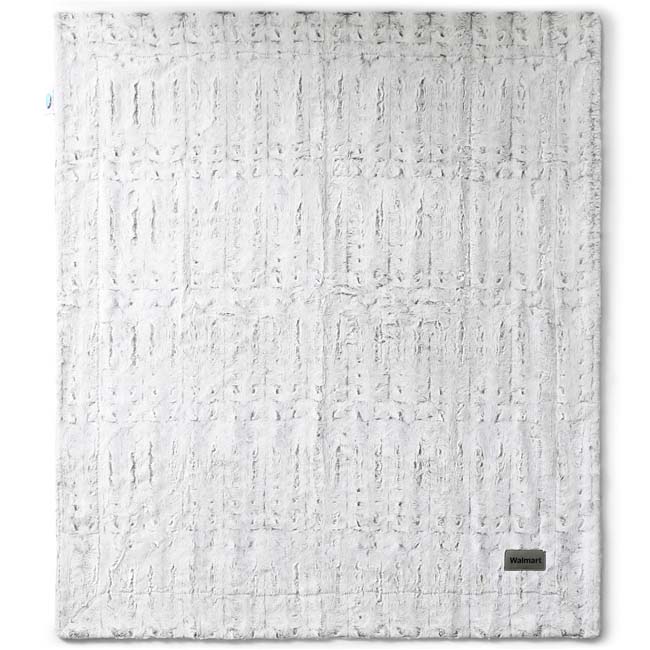 Main image of 'Walmart' Fur Blanket - Grey image