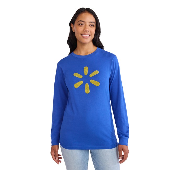 Main image of 'Spark' Unisex Glitter Long Sleeve Shirt - Royal Blue image