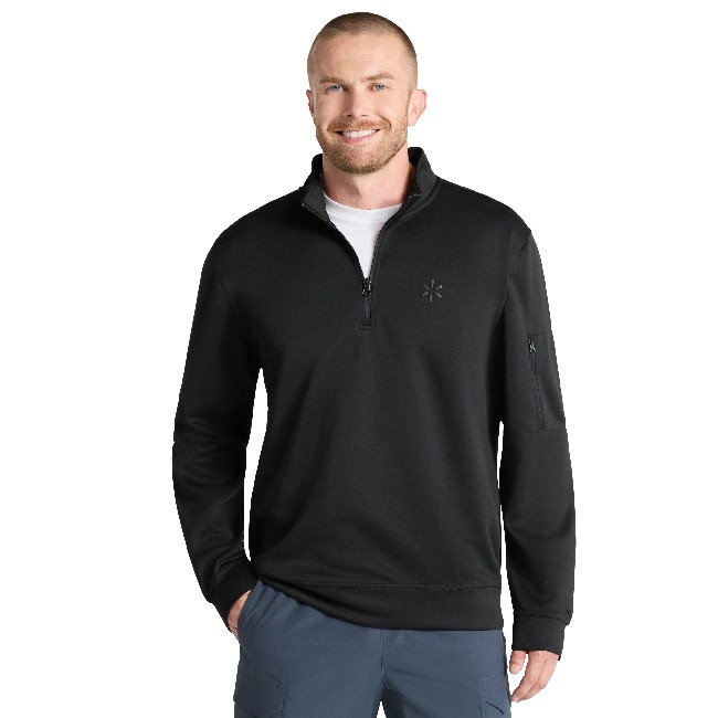 Main image of 'Spark' Unisex Quarter-Zip Pullover - Black image