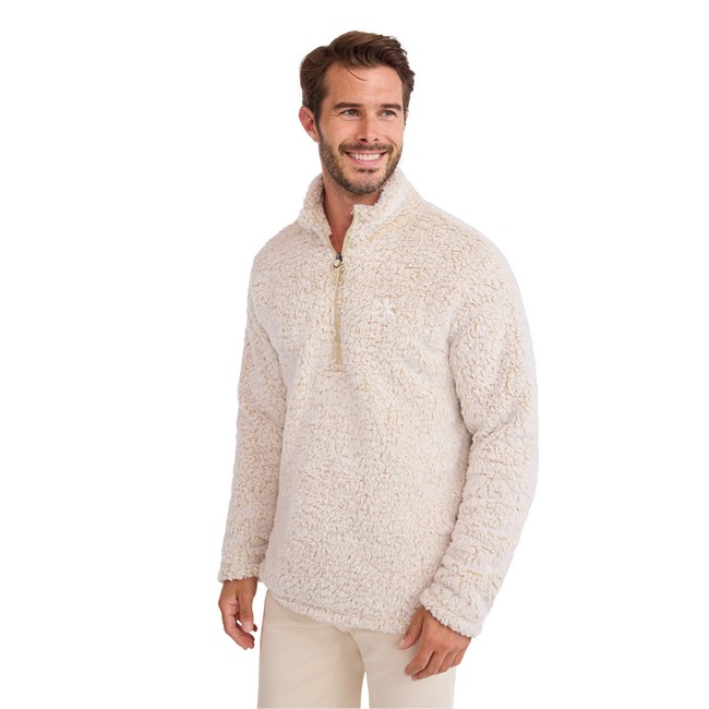 Main image of 'Spark' Men's Sherpa Fleece Pullover - Oatmeal image