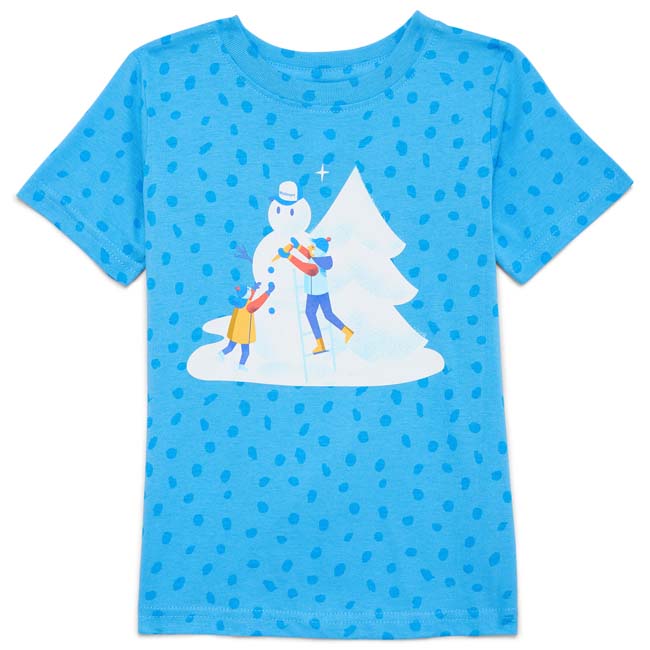 Main image of Toddler Snowman T-Shirt - Blue image