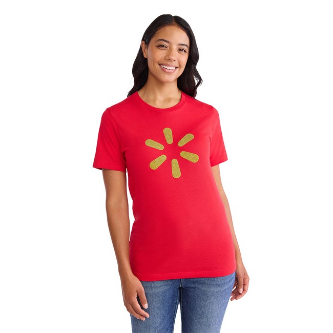 Main image of 'Spark' Unisex Glitter T-Shirt - Red image