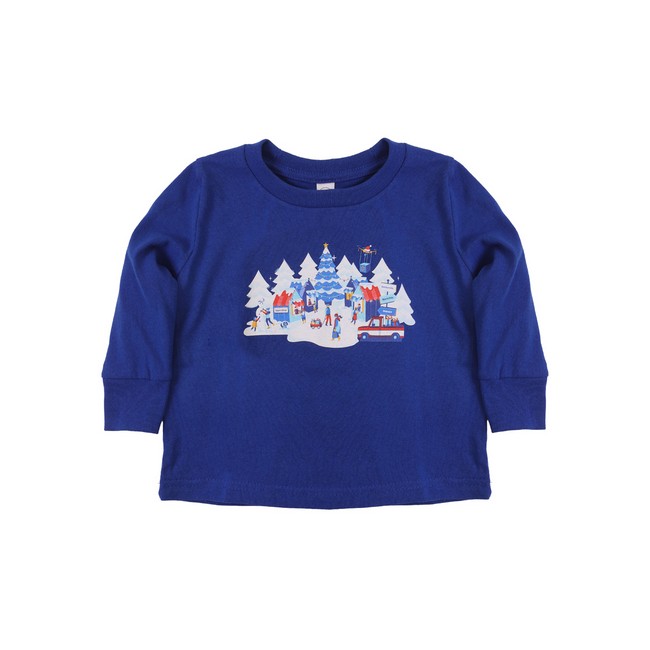Main image of Holiday Market Toddler Long Sleeve Shirt - True Royal image