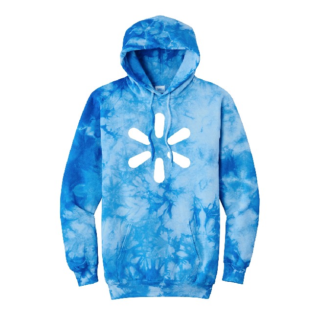 Main image of 'Spark' Crystal Tie-Dye Hoodie Unisex - Sky Blue image
