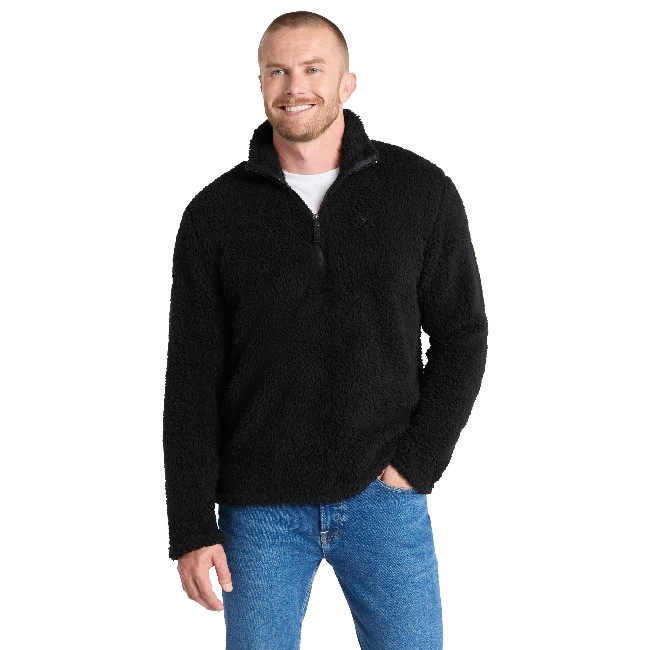 Main image of 'Spark' Quarter-Zip Fleece Pullover Men's - Black image