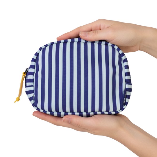 Main image of 'Walmart' Striped Cosmetic Zip Pouch image