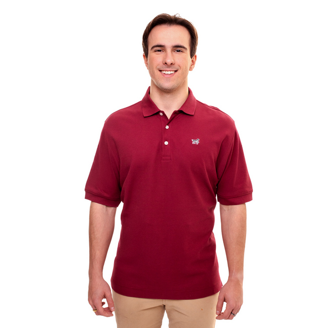 Main image of Ol'Roy Men's Pima Piqué Polo - Burgundy image