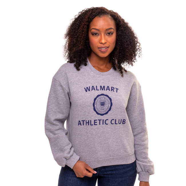 Main image of Walmart Athletic Club Women's Crewneck - Heather Grey image