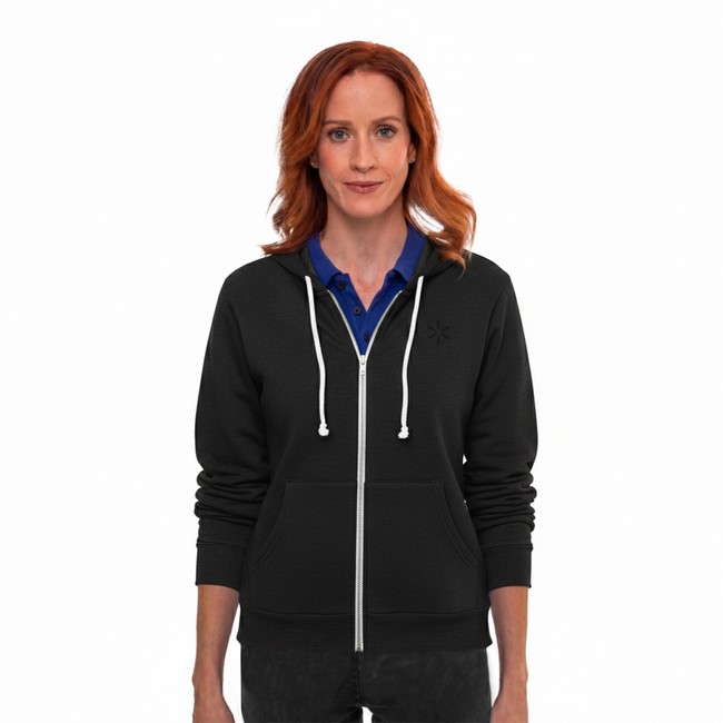 Main image of 'Spark' Unisex Fleece Zip Hoodie - Black image