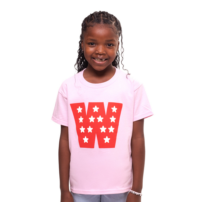 Main image of 'W' Toddler Tee - Light Pink image