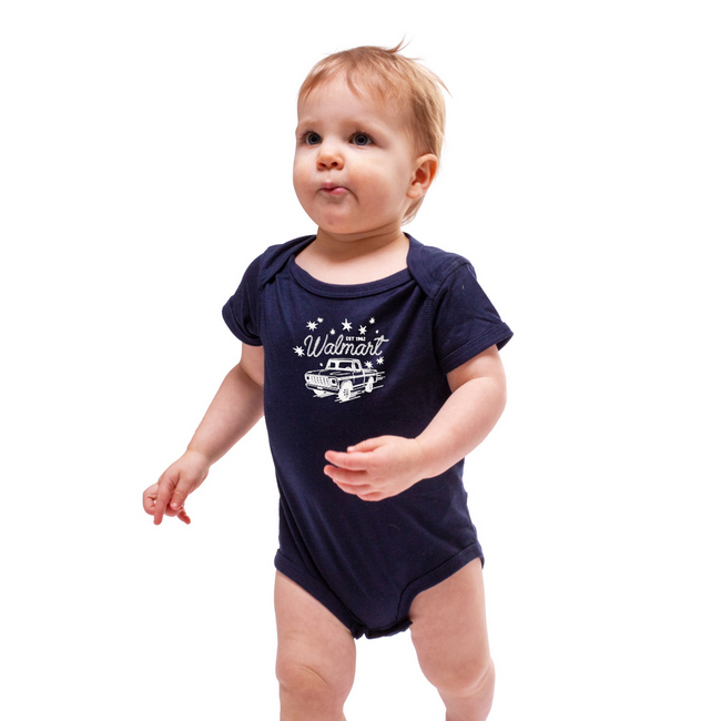 Main image of Sam's Truck Infant Bodysuit - Navy image
