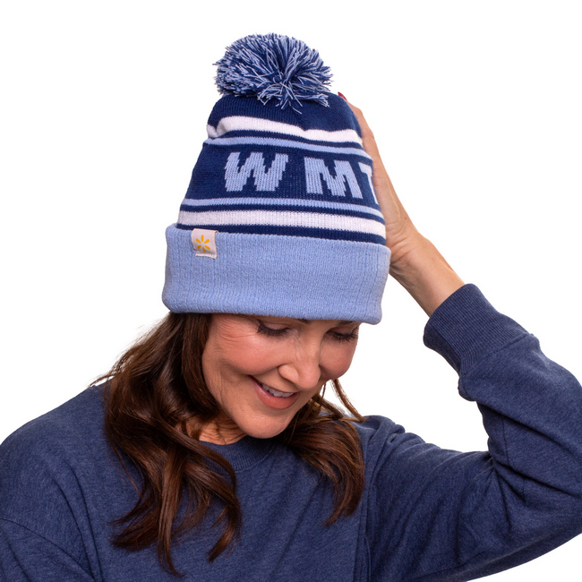 Main image of 'WMT' Monogram Hockey Beanie w/ Pom image