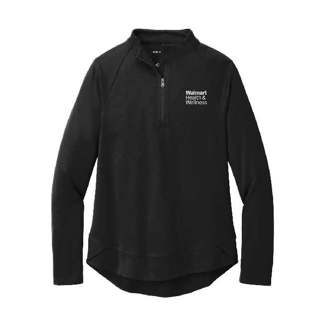 Main image of Walmart Health & Wellness Women's Quarter Zip - Black image