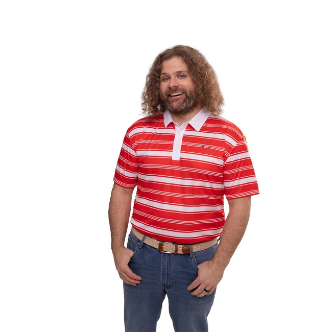 Main image of Oxford Button Down Collar Polo - Red image