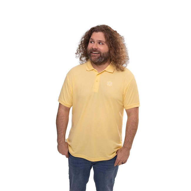Main image of 'Spark' Men's Pique Polo - Yellow image