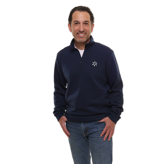 Main image of 'Spark' Men's Quarter Zip Pullover - Navy image