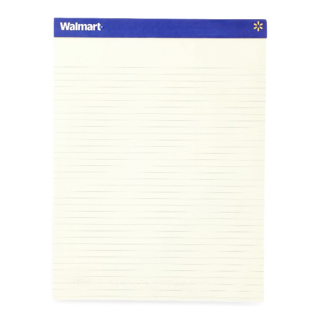 Main image of 'Walmart Waterfall' Legal Pad - Yellow image