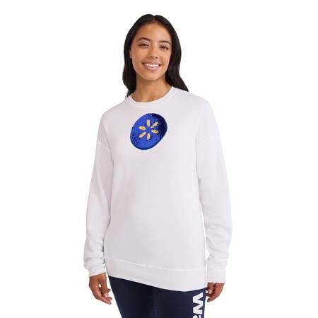 'Sparky' Sequin Crewneck Unisex - White image