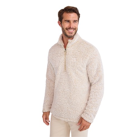 'Spark' Men's Sherpa Fleece Pullover - Oatmeal image