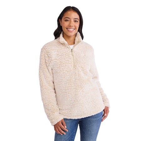 'Spark' Women's Sherpa Fleece Pullover - Oatmeal image