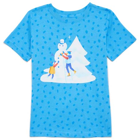 Toddler Snowman T-Shirt - Blue image