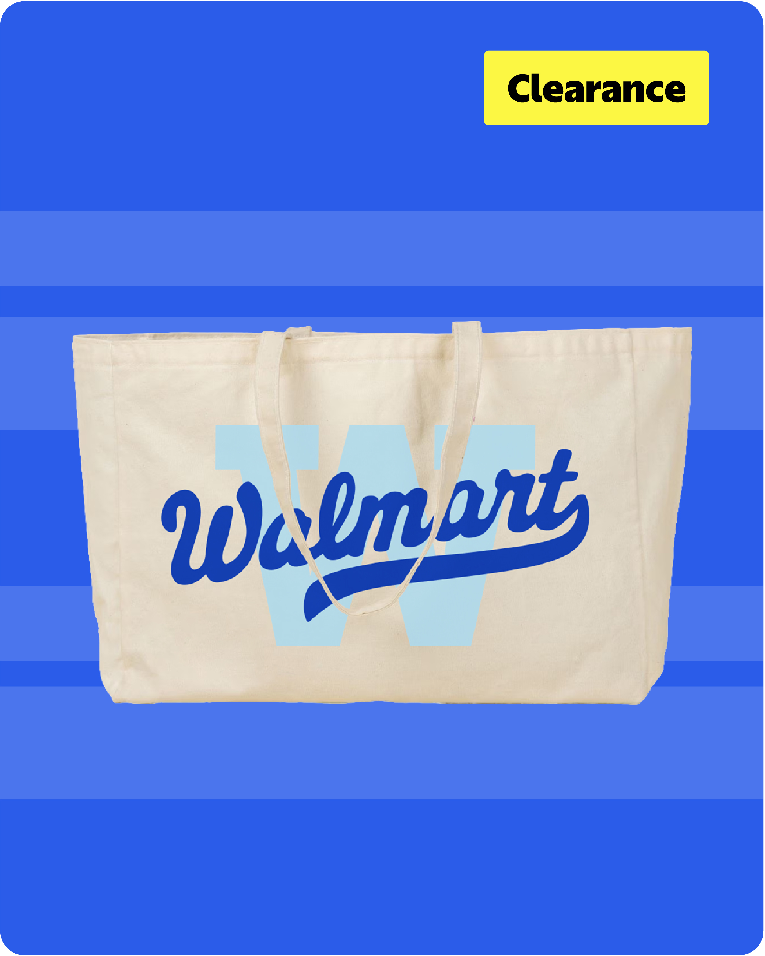 'Walmart' Canvas Tote - Natural