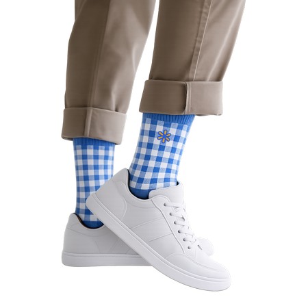 Gingham Crew Socks image