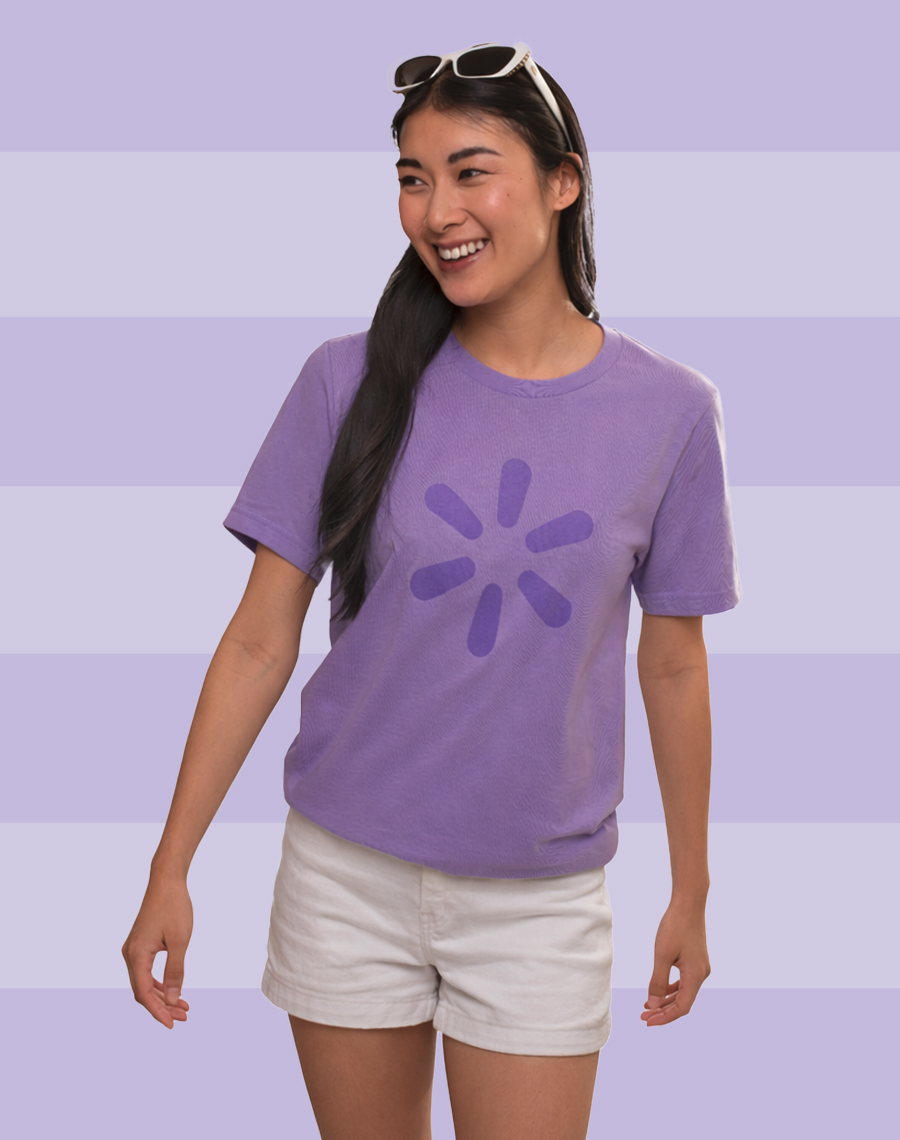 Tonal 'Spark' Unisex Jersey T-Shirt - Lavender