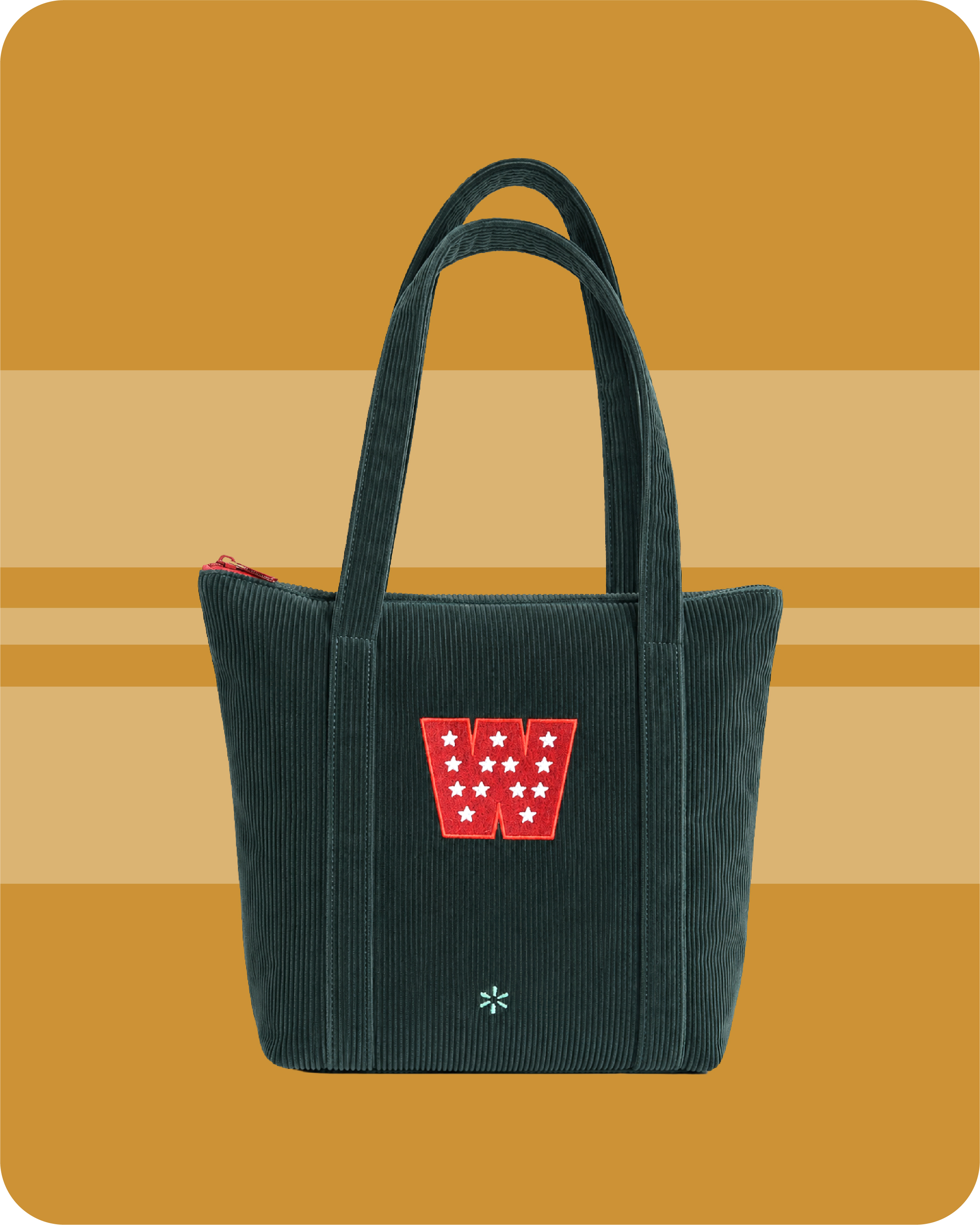 'W' Corduroy Tote