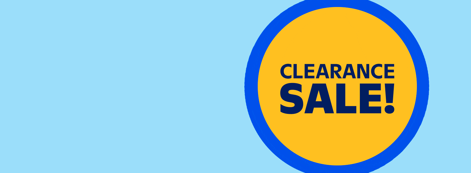 Clearance main banner