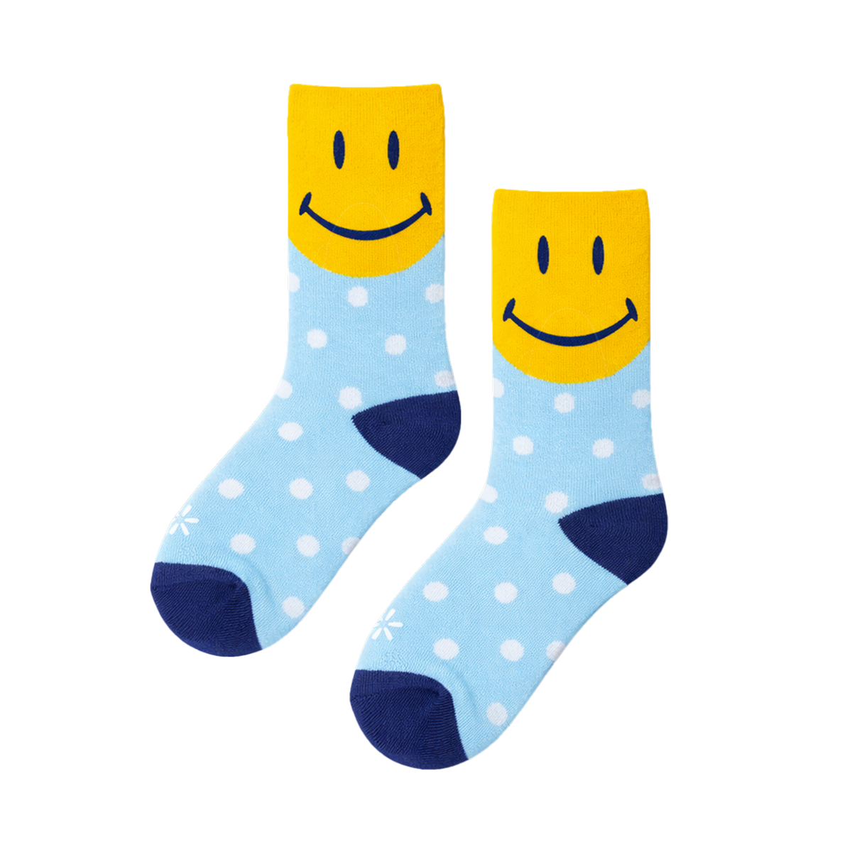 'Smiley' Youth Knit Socks - Blue