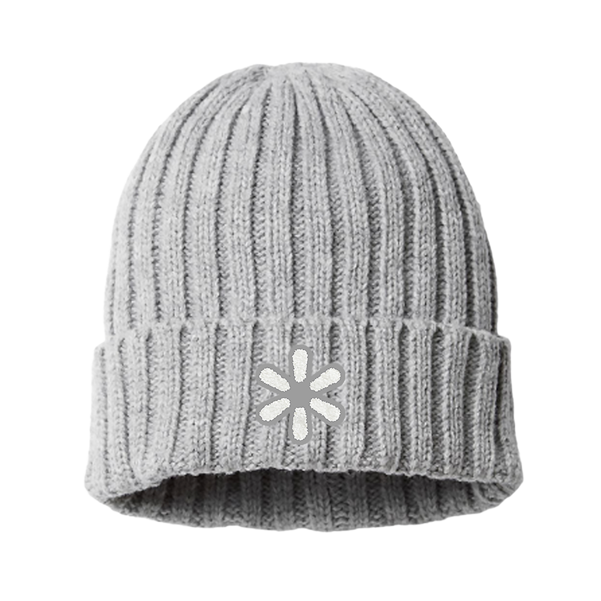 'Spark' Cable Knit Beanie - Grey
