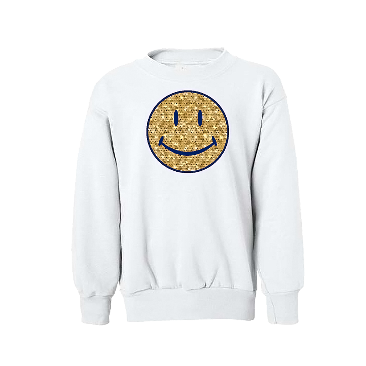'Sparky' Sequin Kids Crewneck - White